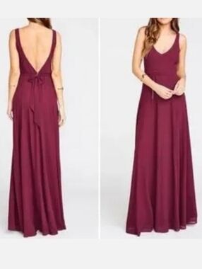 Show Me Your Mumu SMYMM Jenn Maxi Dress Merlot Red Size X-Large
